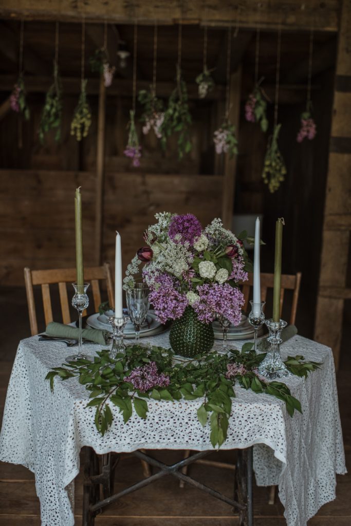 flower farm and lilac wedding