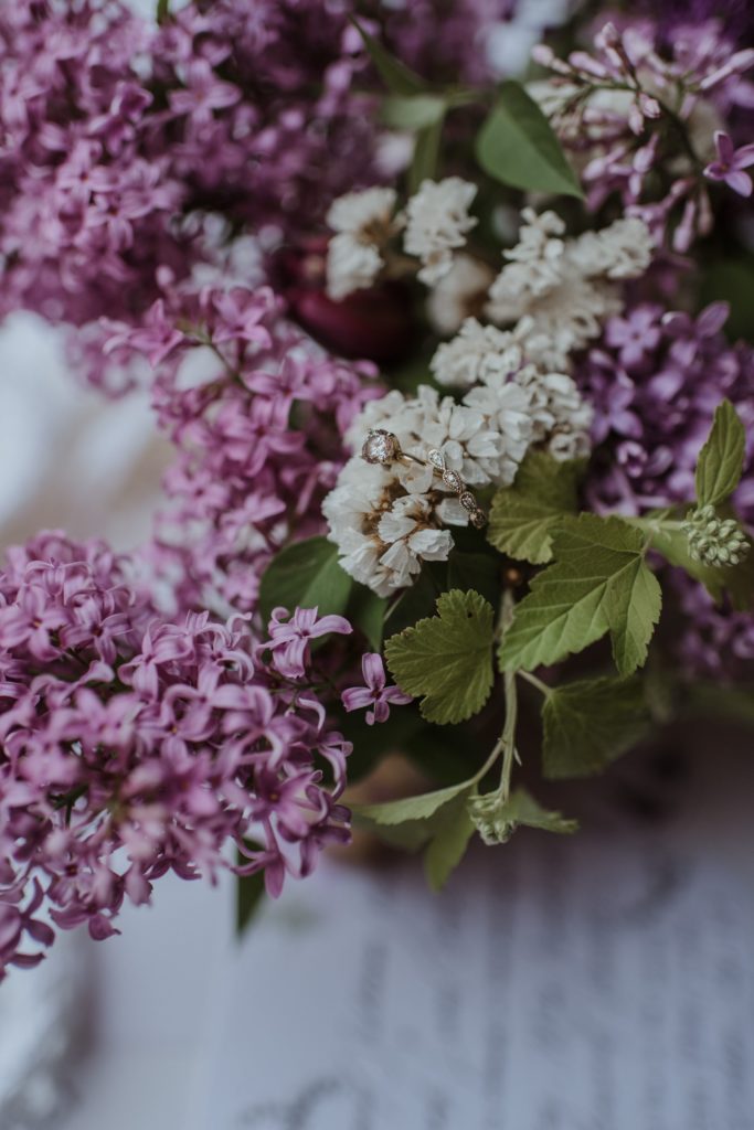 Lilac flower farm elopement wisconsin
