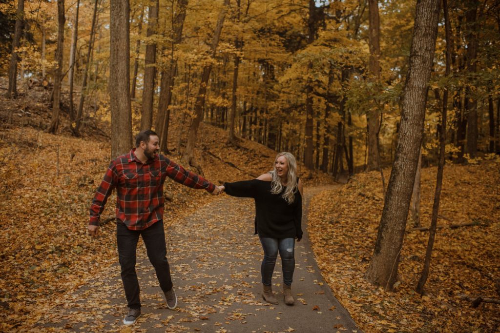 holy hill fall engagement